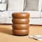Glitzhome® 19.5" Coffee Brown Upholstered Storage Ottoman